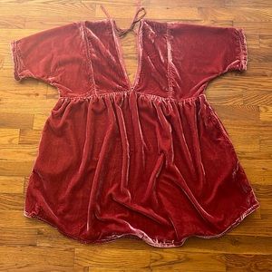 Free people pink velvet dress